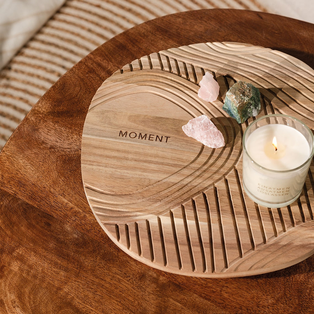 Zen Spirit Wooden Tray Moment