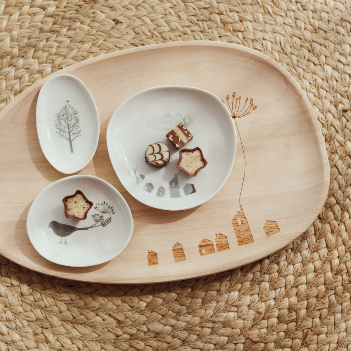 Wonderland tray small town 32x21.5x2cm