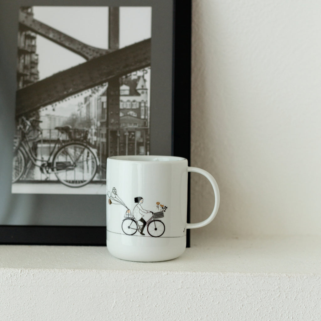 Gift cup biking D.8cm H.10cm