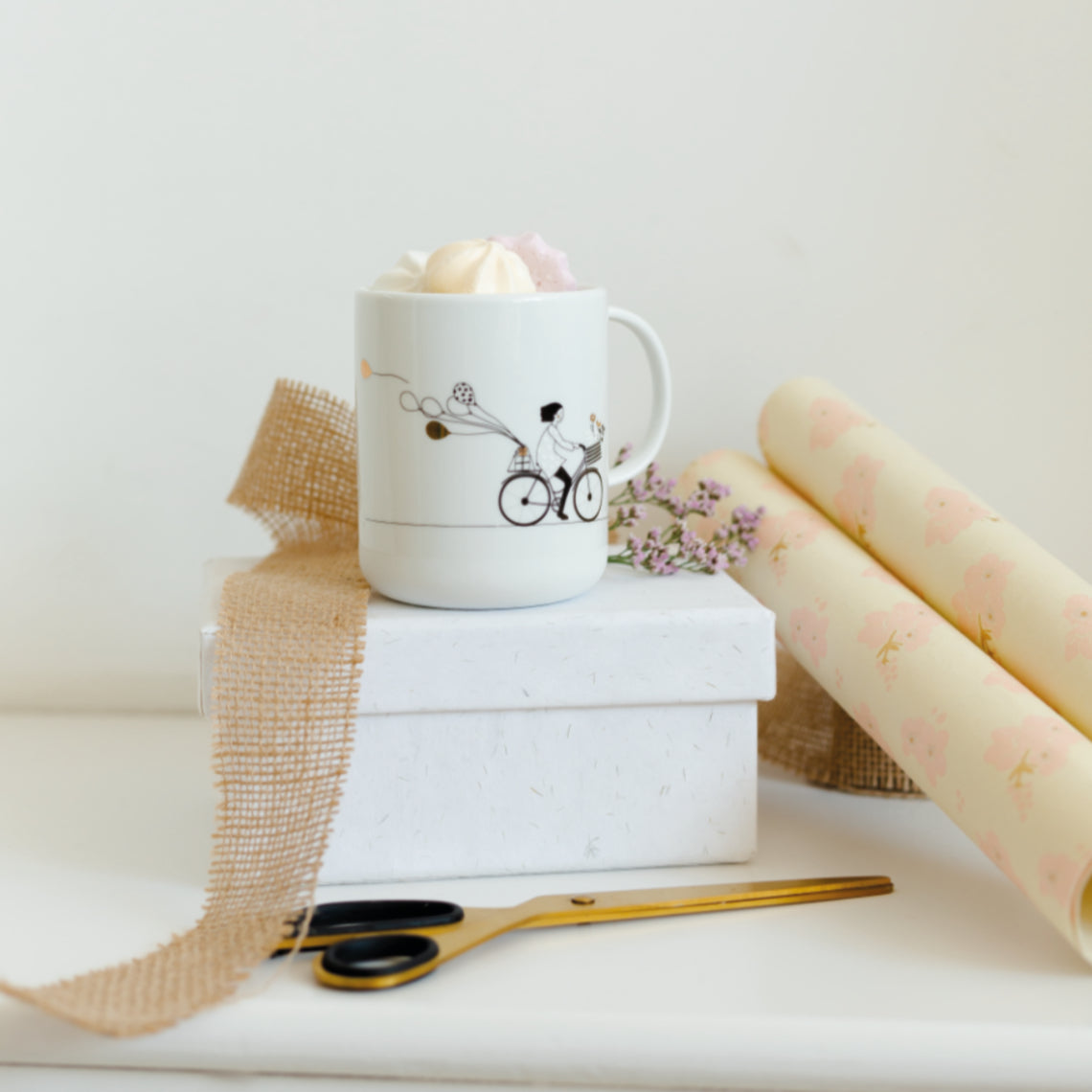 Gift cup biking D.8cm H.10cm