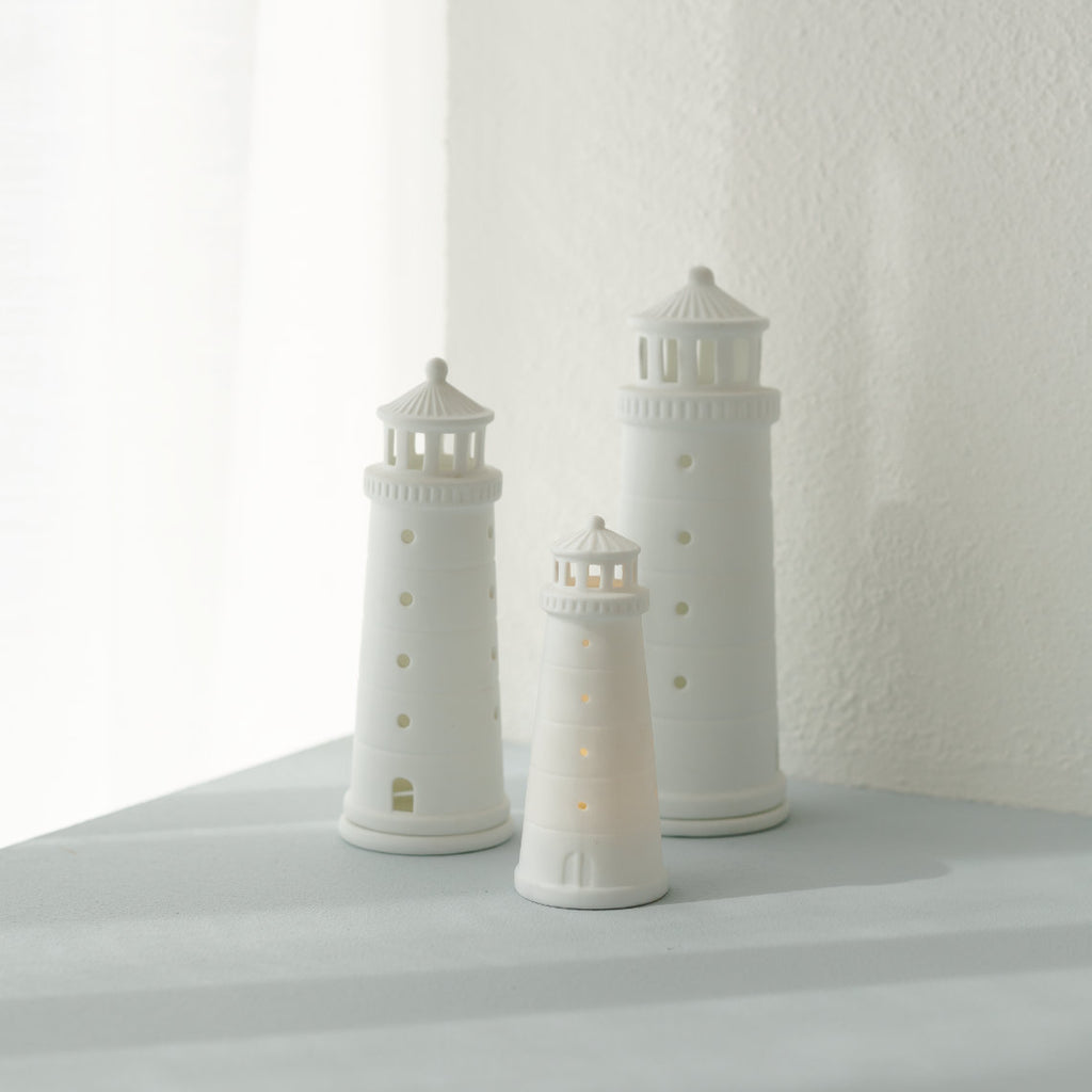 LED lighthouse D.4.5cm H.11.5cm