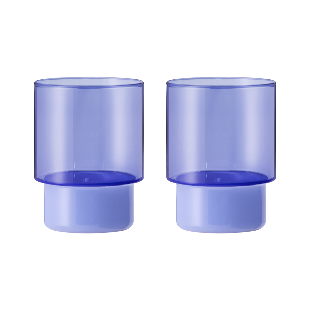 Drinking glasses Jill blue, set of 2
