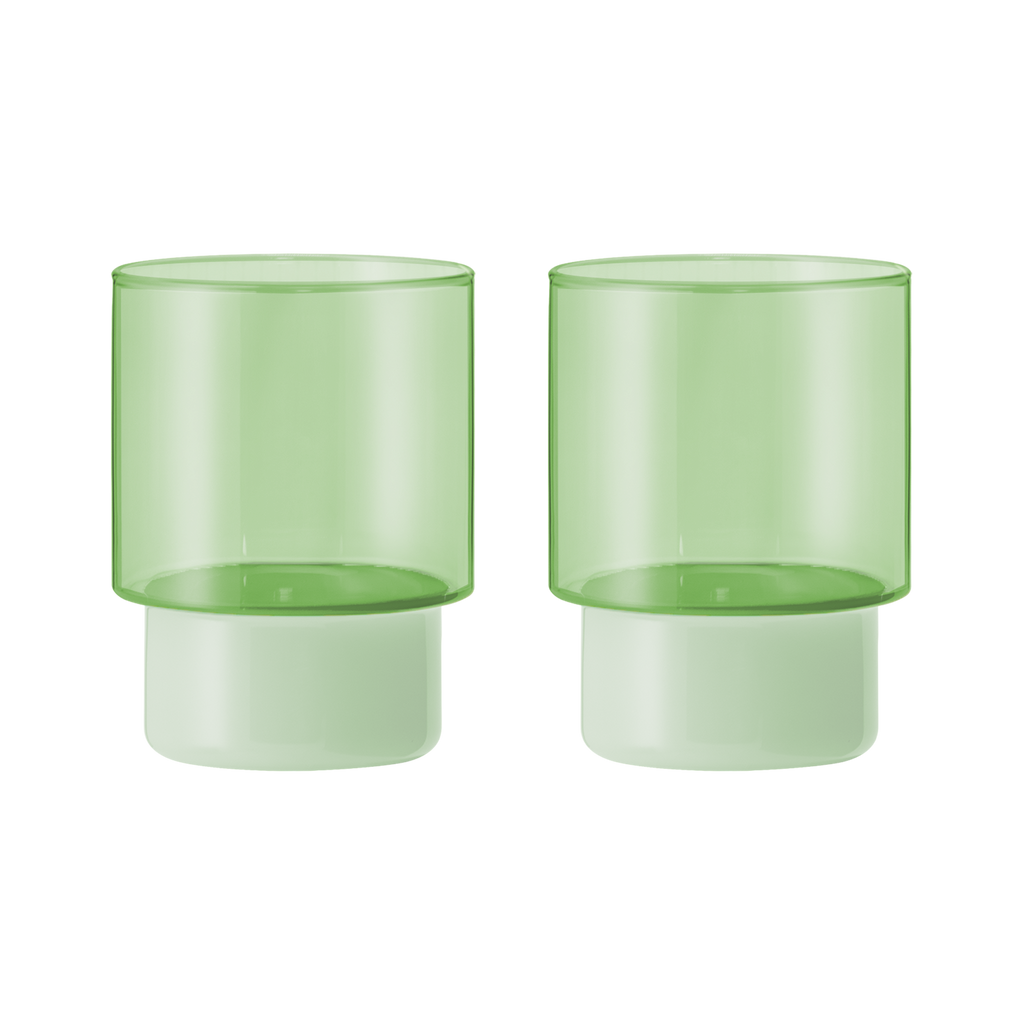 Drinking glasses Jill green, set of 2