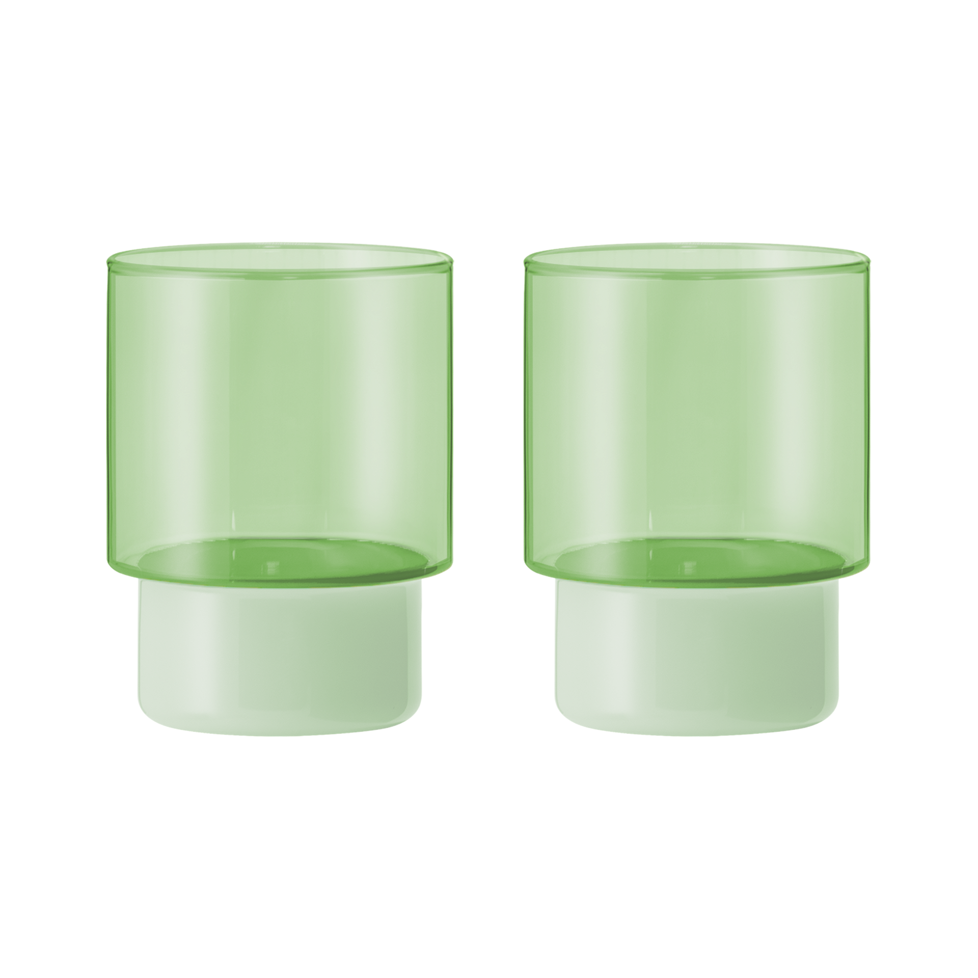 Drinking glasses Jill green, set of 2