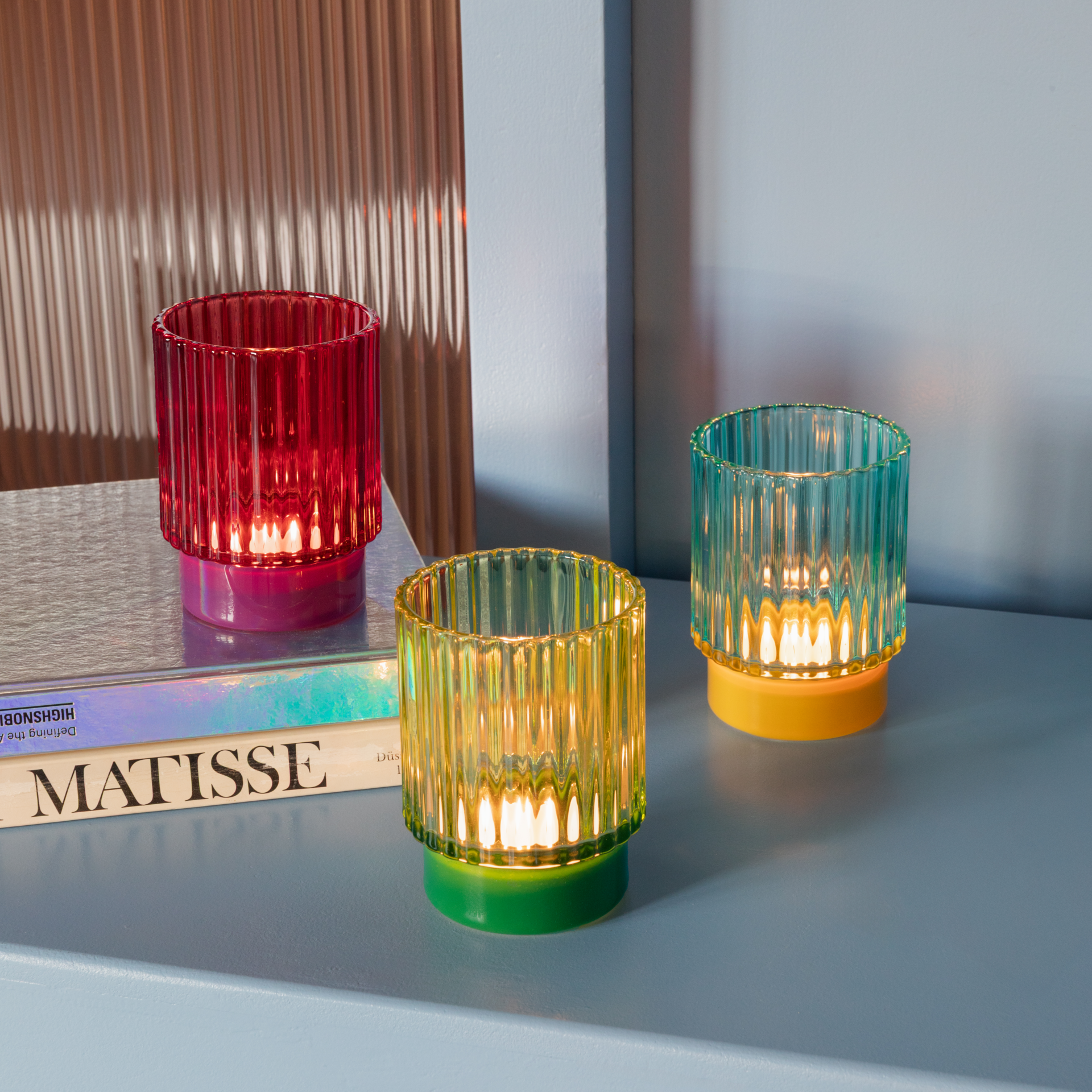 Tealight glass Lumi lime