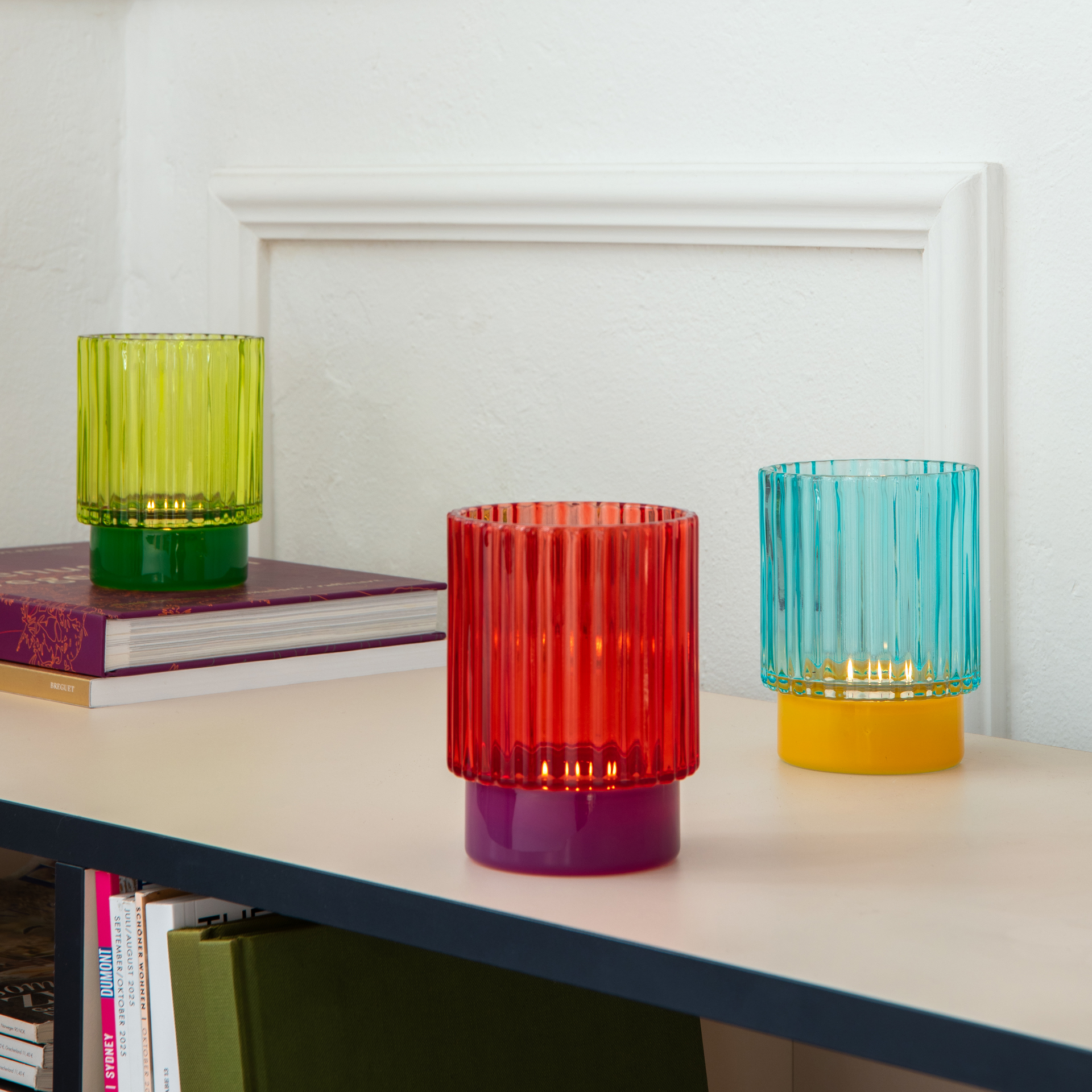 Tealight glass Lumi red