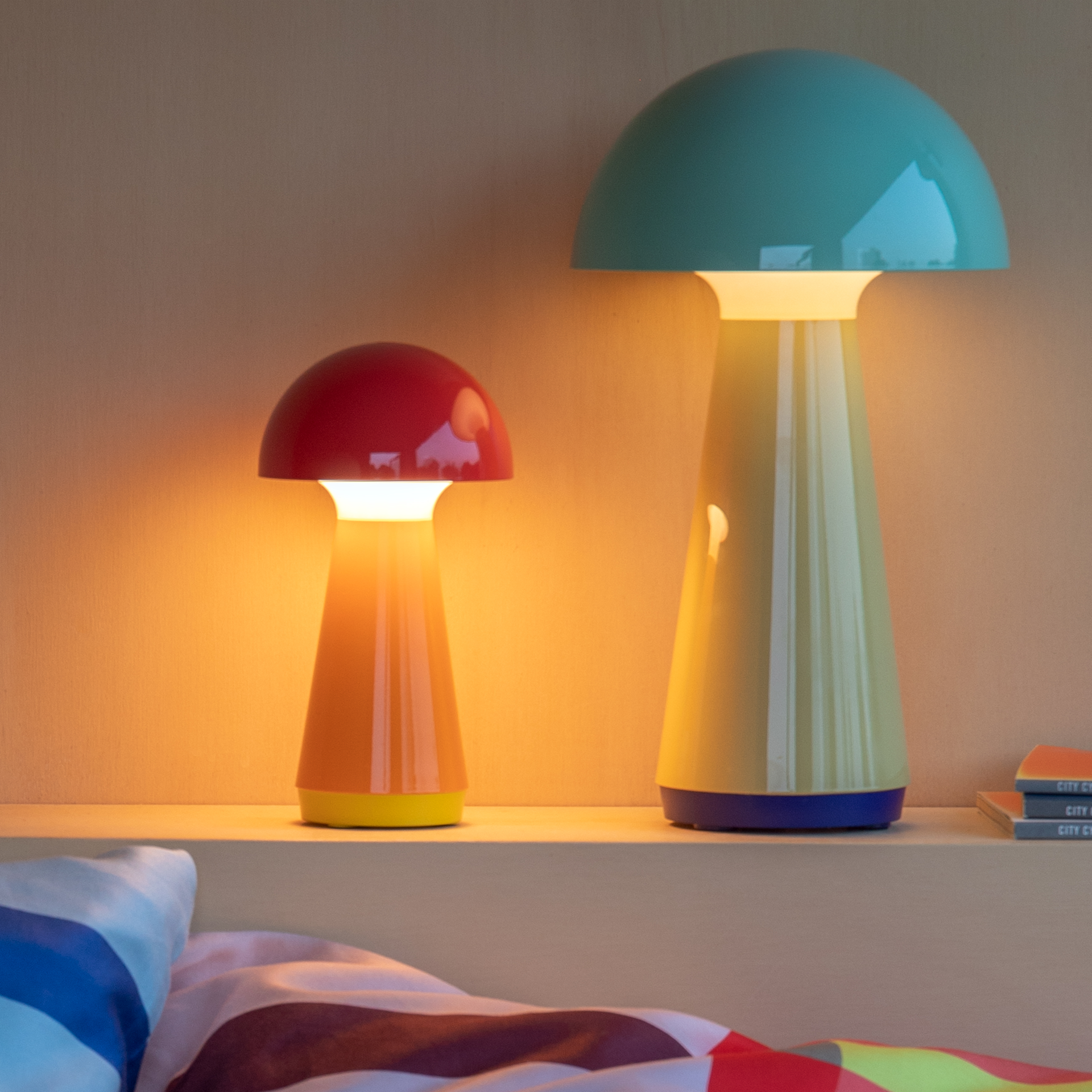 Table lamp 'Bobbi' coral