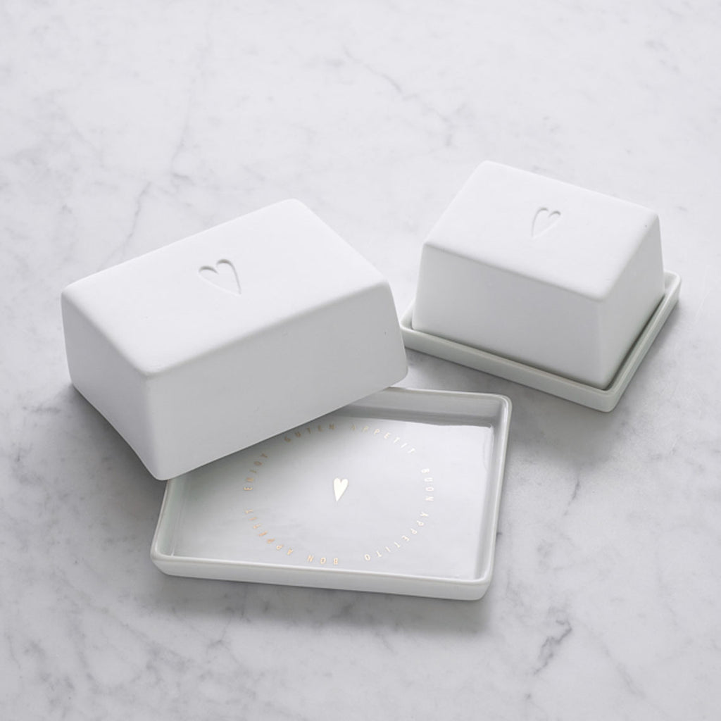 Butter dish heart 13x6x10cm