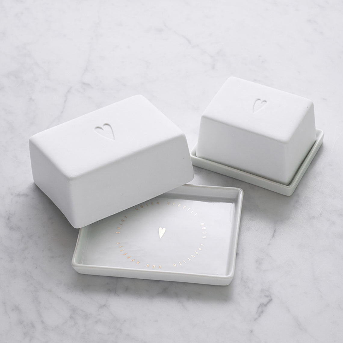 Butter dish heart 13x6x10cm