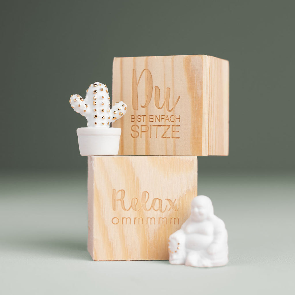 Lucky box Relax Buddha 4.5x4.5x3.5cm