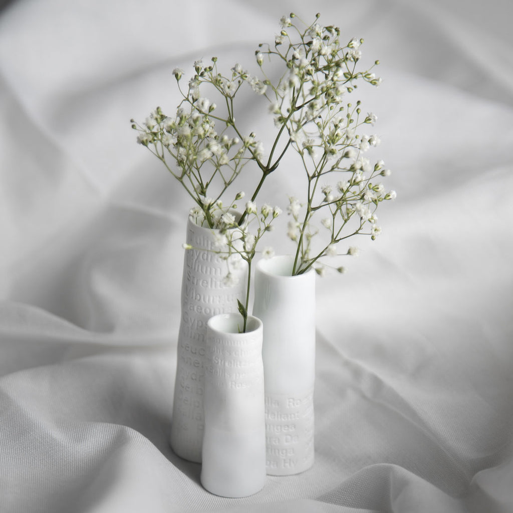 Room poetry minivases Set of 3pcs max.3x3x9.5cm