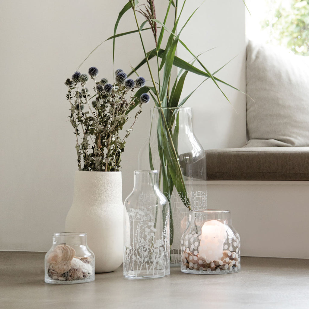 Glass vase meadow flowers Diameter13.5cm Height.30cm - Discontinued 30% Discount