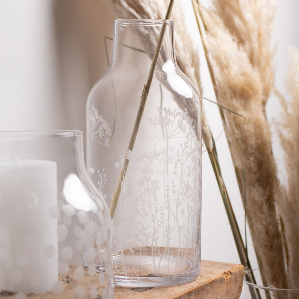 Glass vase meadow flowers Diameter13.5cm Height.30cm - Discontinued 30% Discount