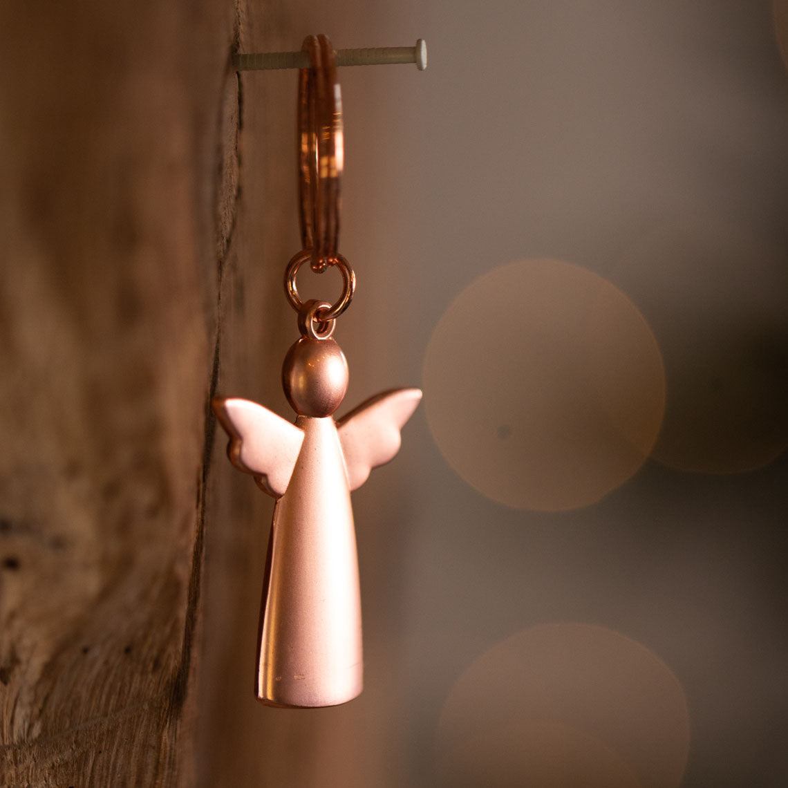 Angel keyring copper 4x3cm