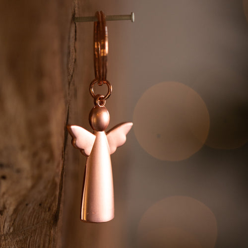 Angel keyring copper 4x3cm