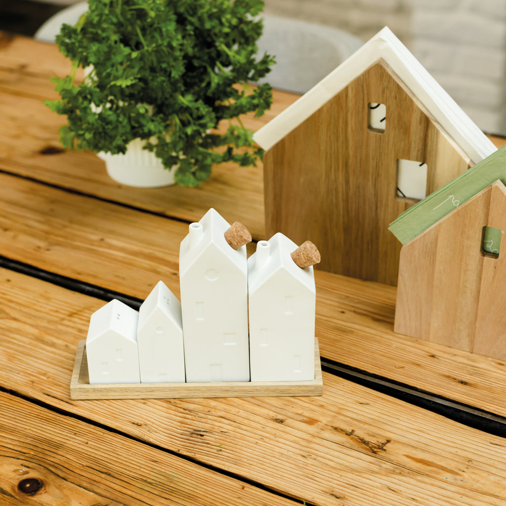 Cruet houses 20x6.5x14.5cm